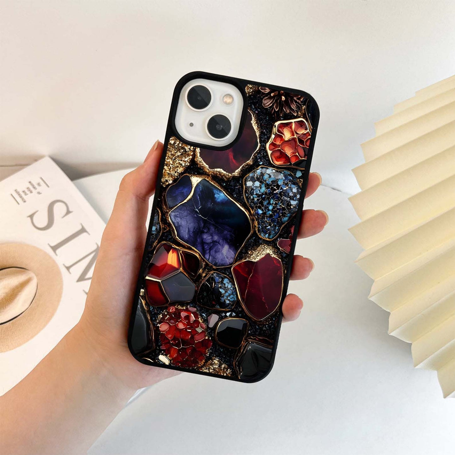 Midnight Gemstone Fusion Glass Case