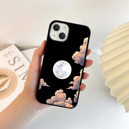 Bright Cloud Moon Glass Case