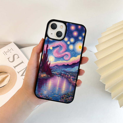 Cosmic Night Swirl Glass Glass Case