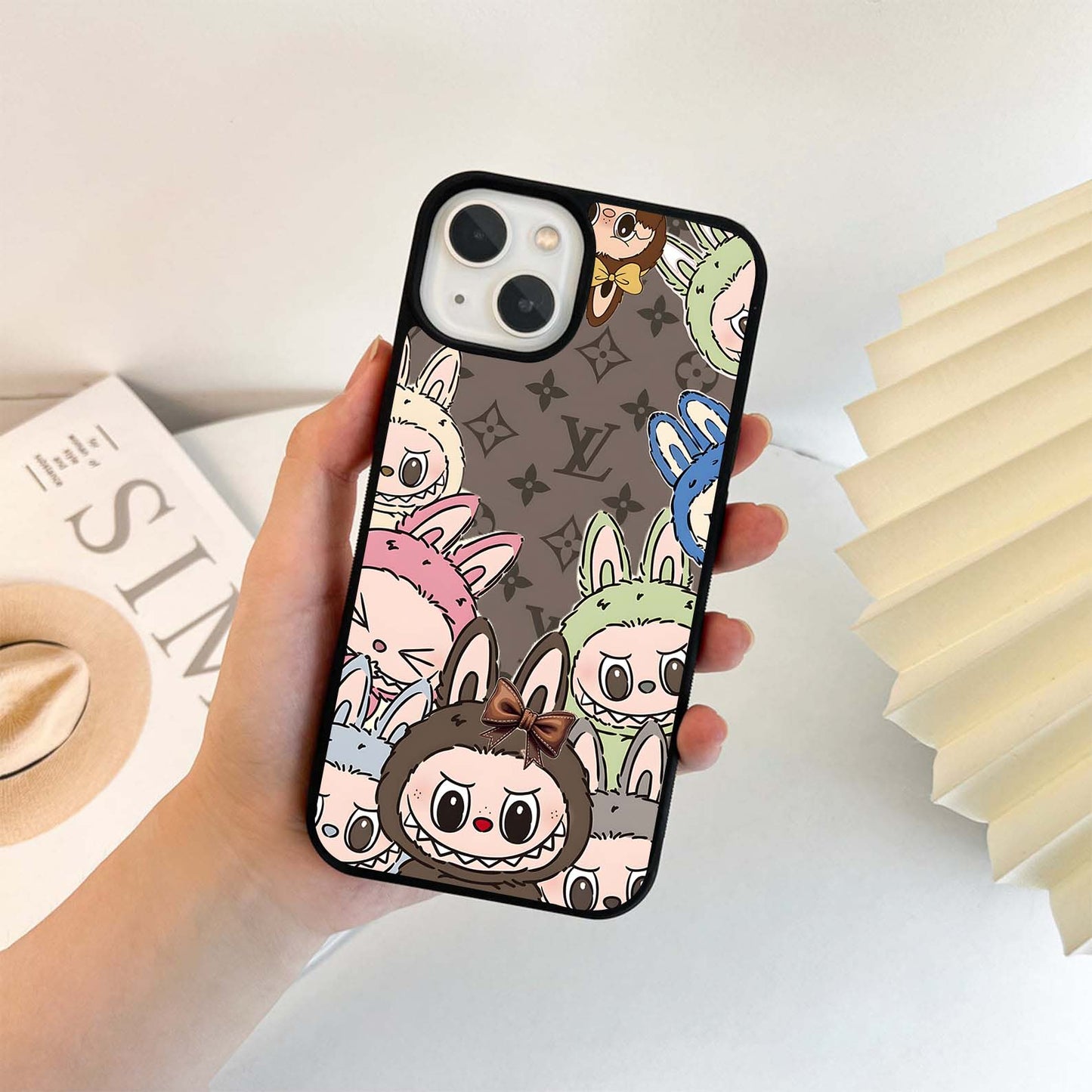 Glossy Labubu Glass Case