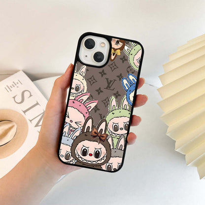 Glossy Labubu Glass Case