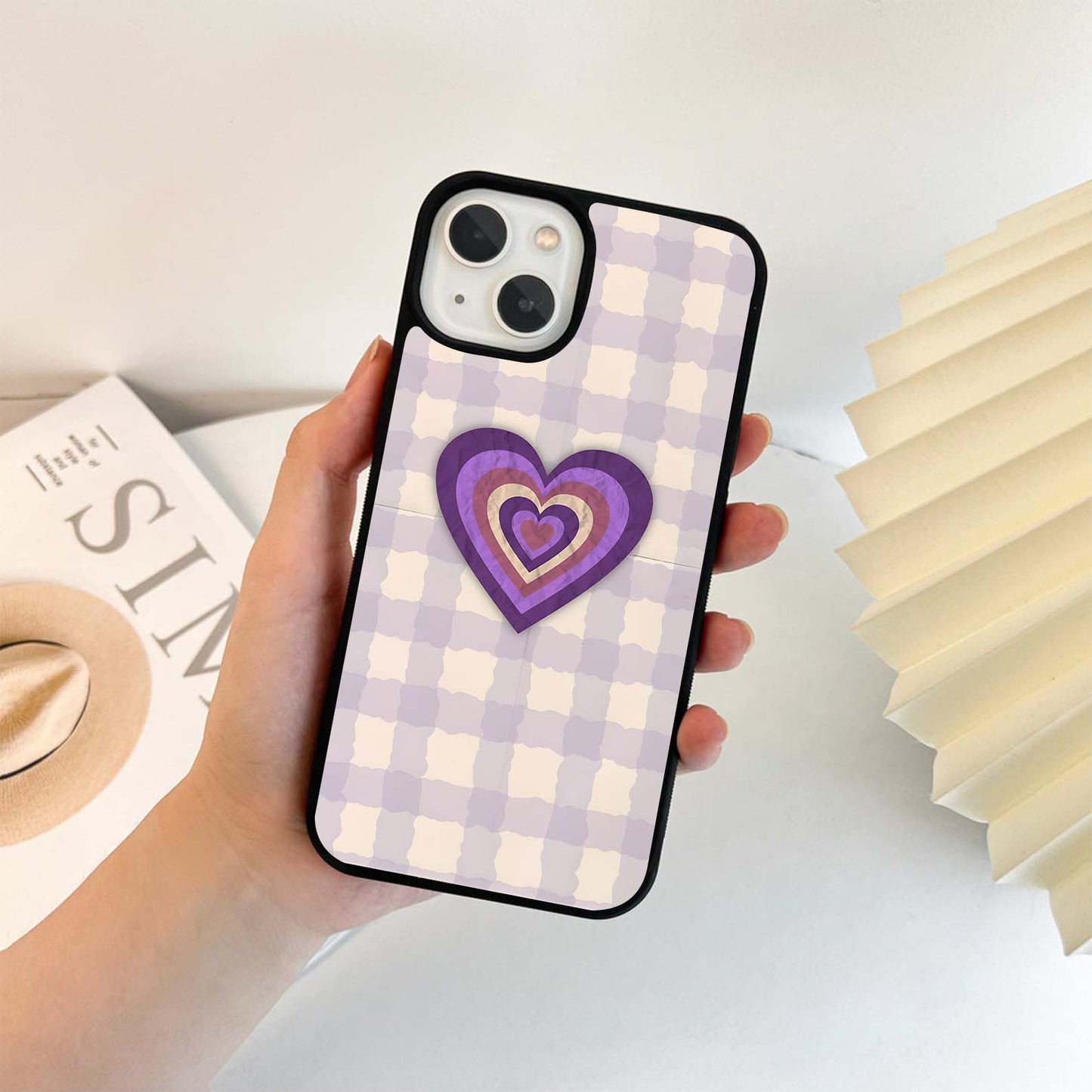 Purple Heart Layers Glass Case