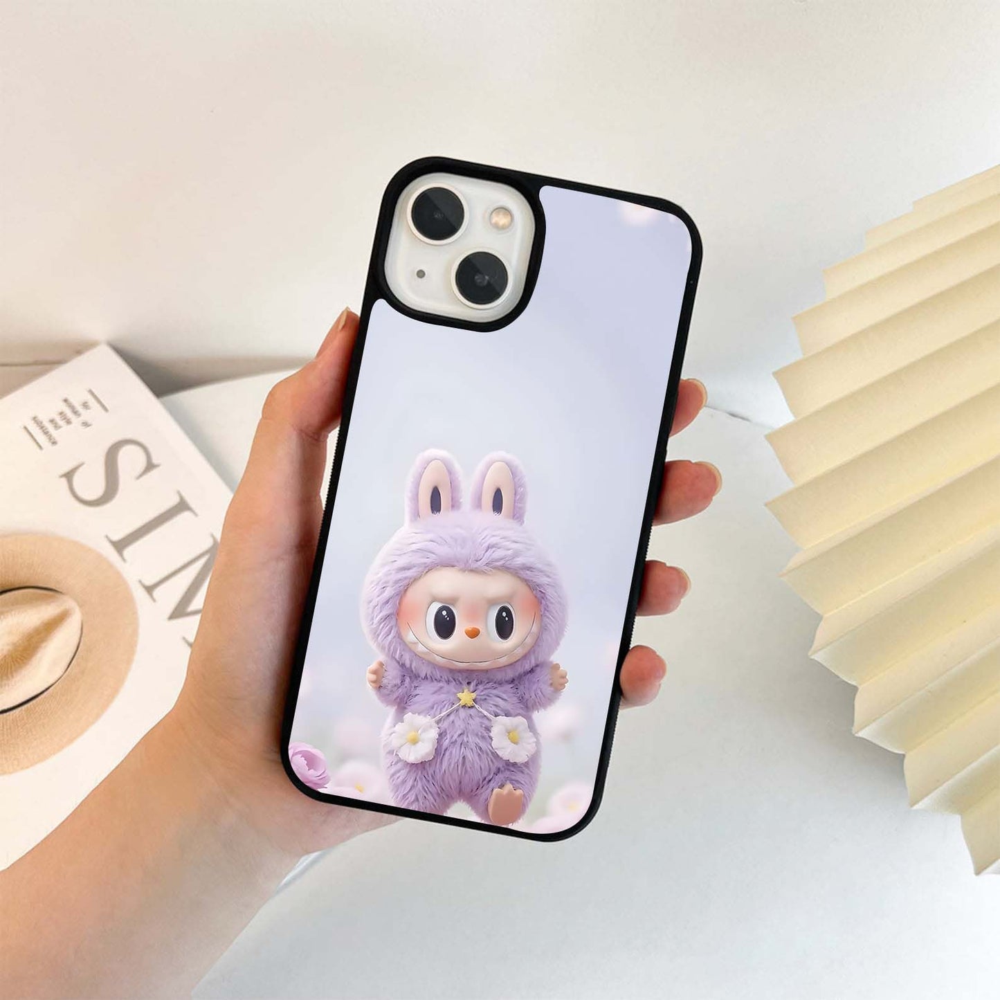 Floral Labubu Glass Case