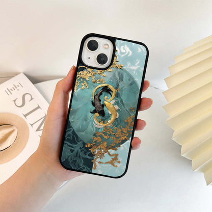 Golden Koi Harmony Glass Case