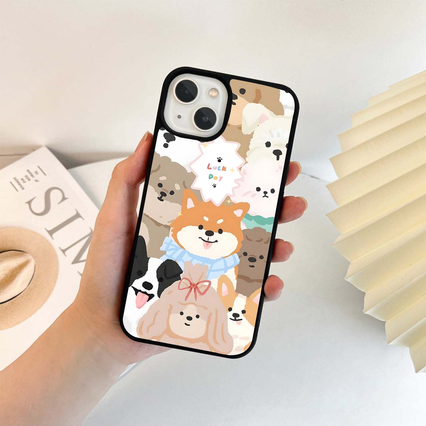 Puppy Brothers Pattern Glass Case