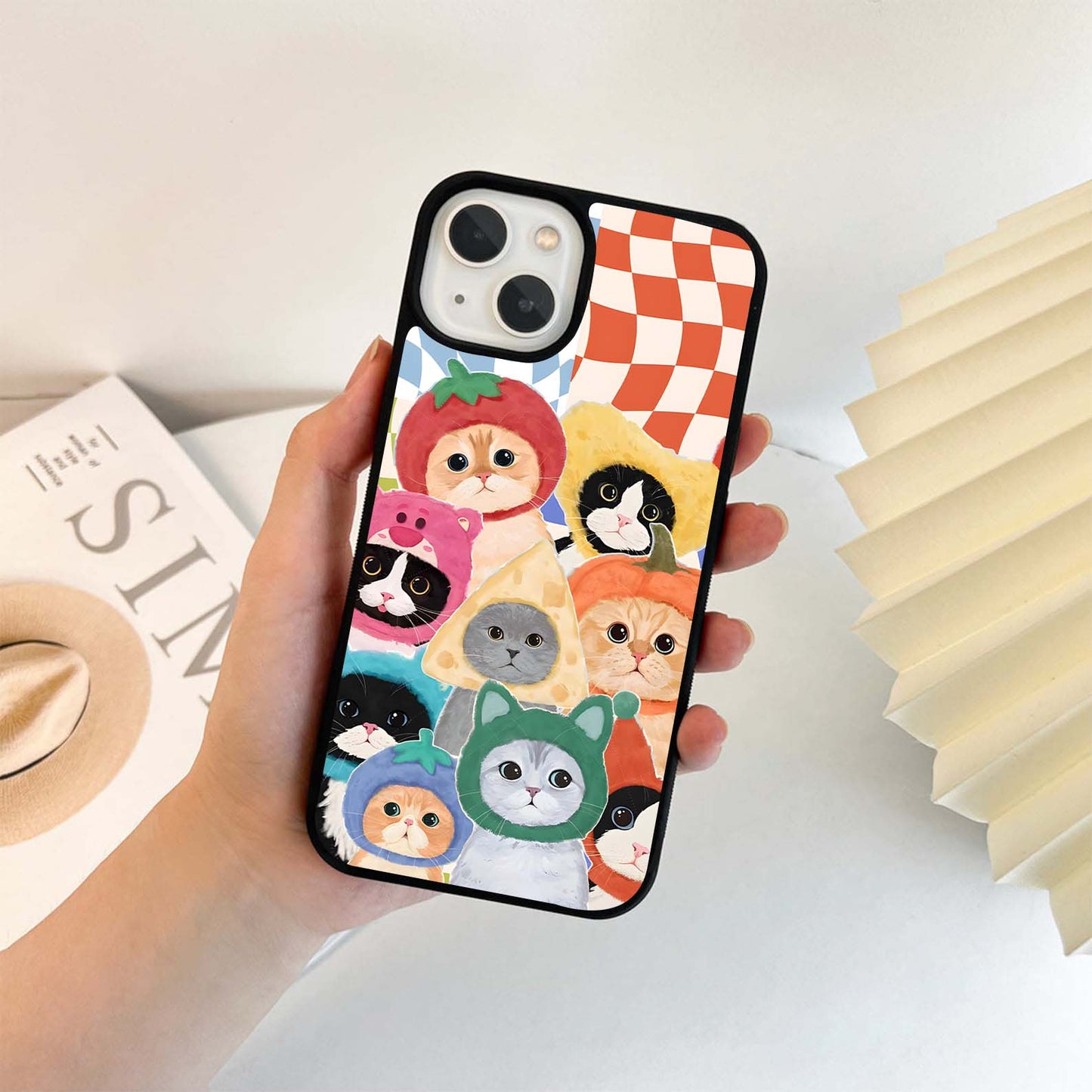 Cats in Fruits Glass Case