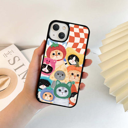 Cats in Fruits Glass Case