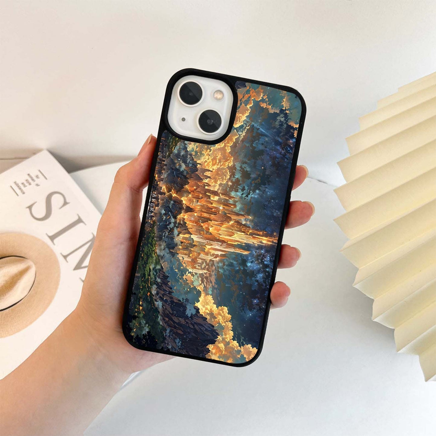 Golden Cloud Castle Glass Case