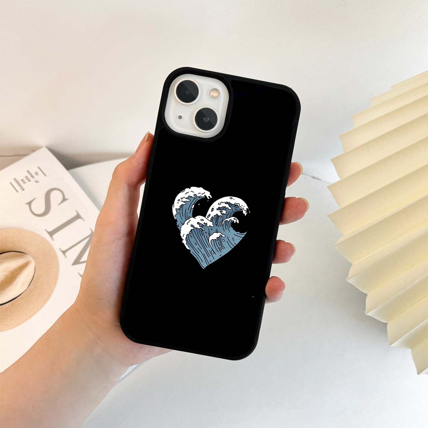 Heart Shaped Ocean Glass Case