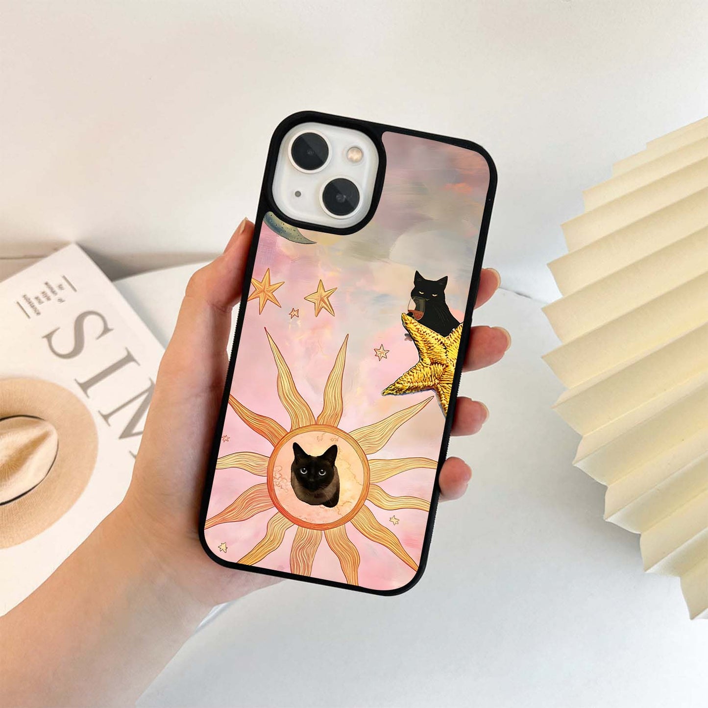 Inspiration Sun Art Cat Glass Case