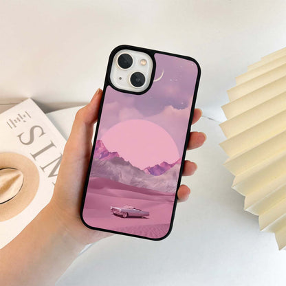 Alone Car Scenery Glass Case