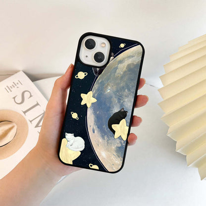 Cats sleeping on stars Glass Case