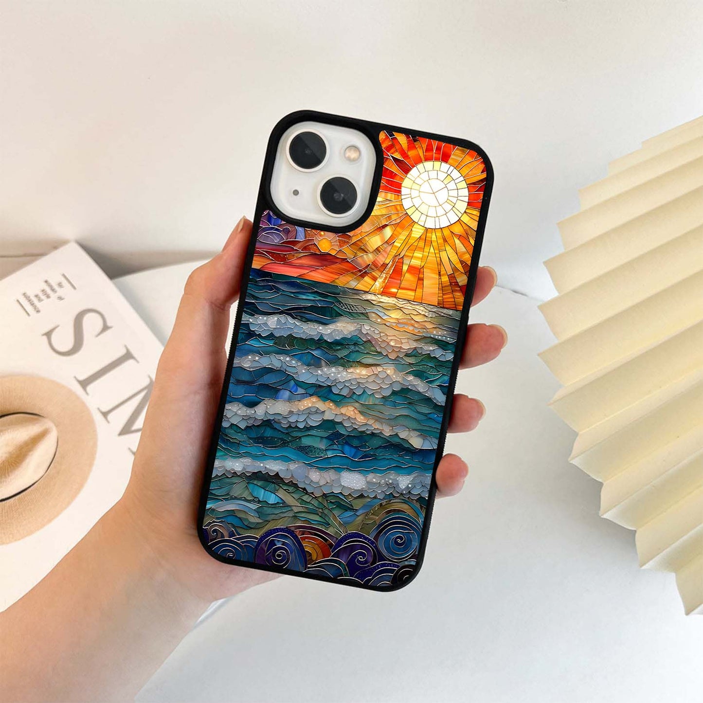 Ocean Mosaic Art Glass Case