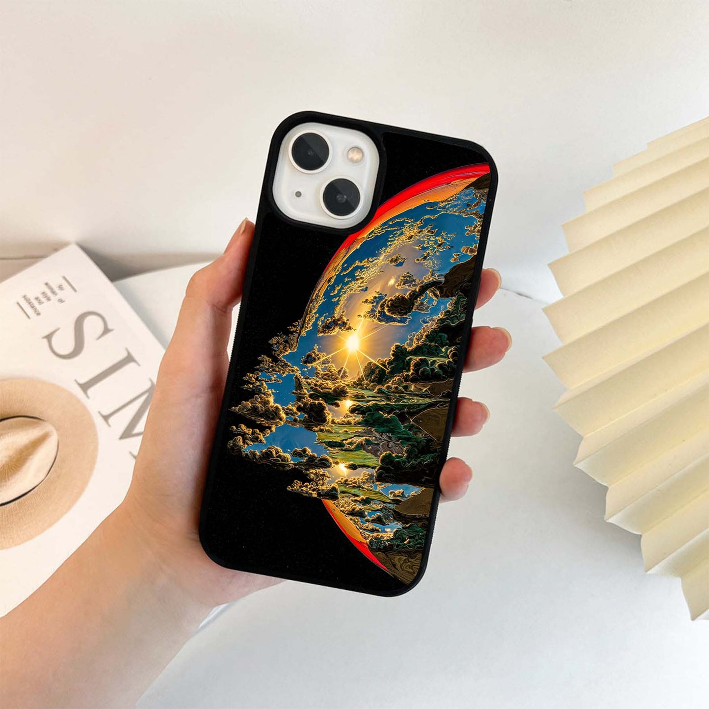 Sunrise Bursting Glass Case