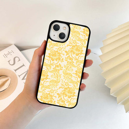 Golden Blossom Pattern Glass Case