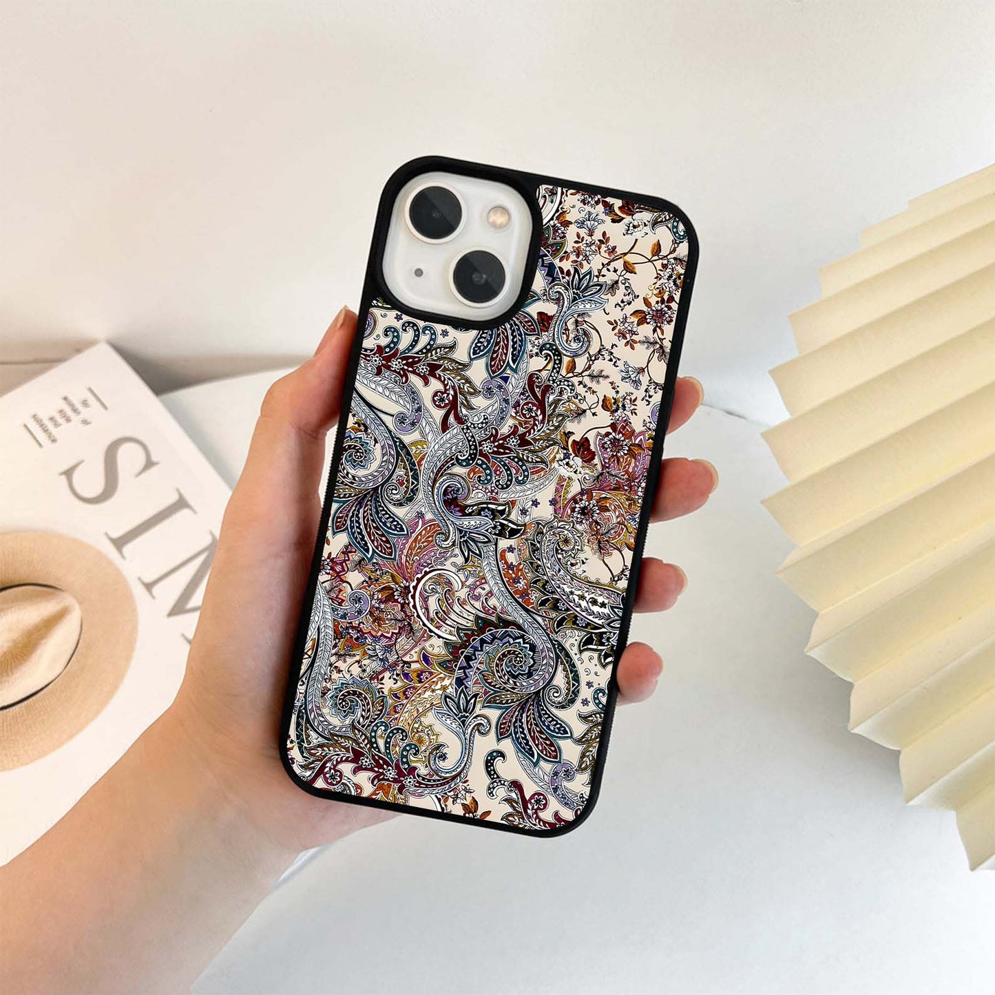 Boho Bloom Swirl Glass Case