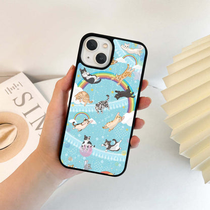 Flying Cats Glass Case