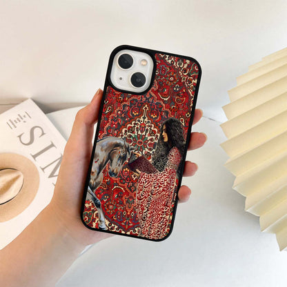 Girl With Horse Glass Case