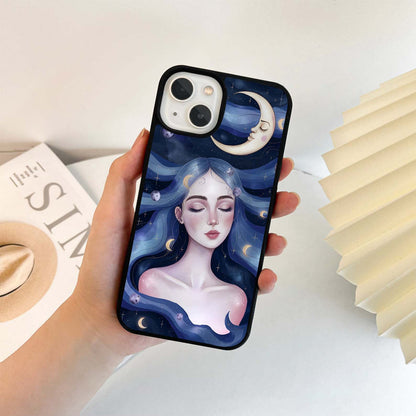 Girls With Shining Moon Glass Case
