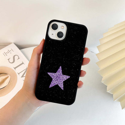Glitter Lavender Star Glass Case