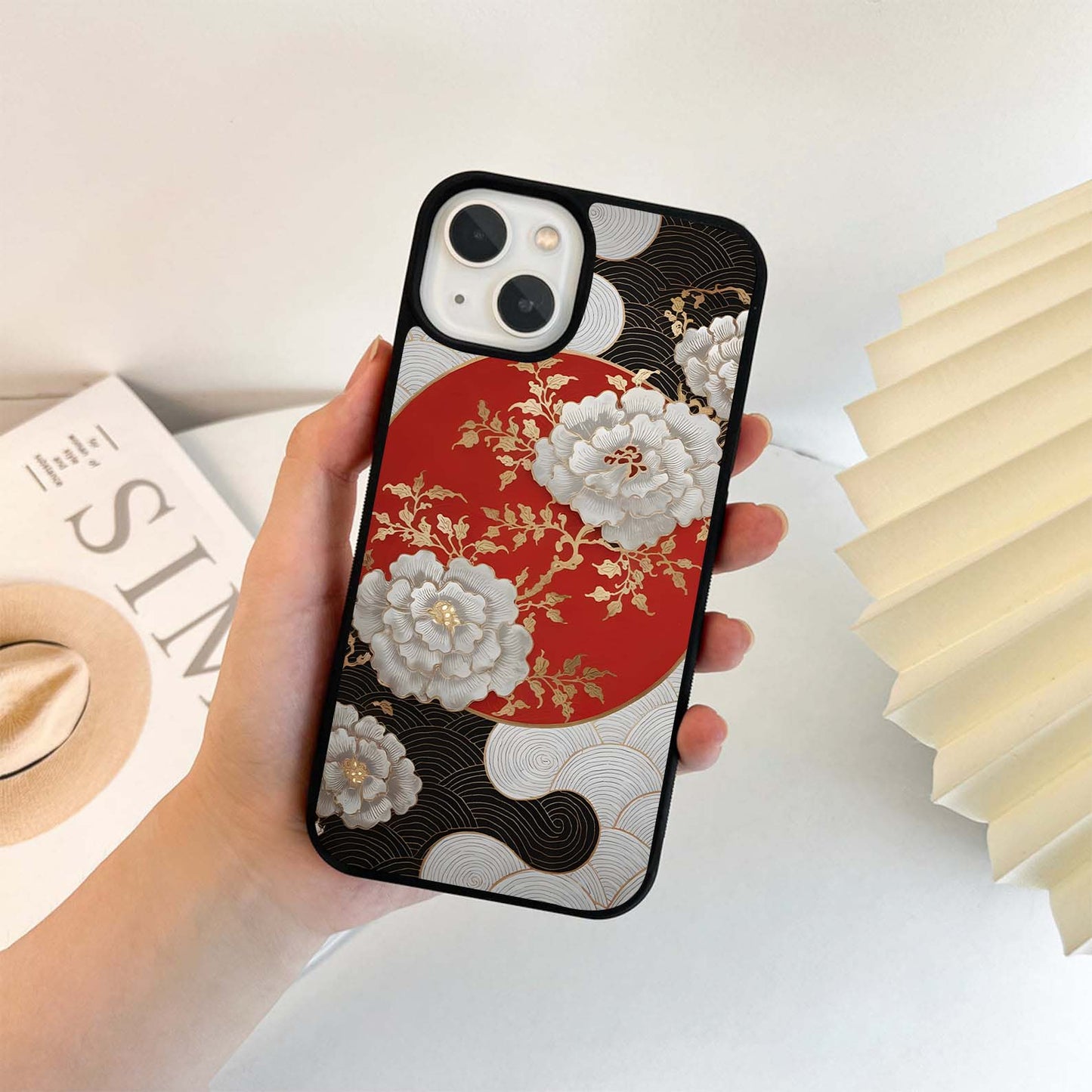 Floral Ornament Glass Case