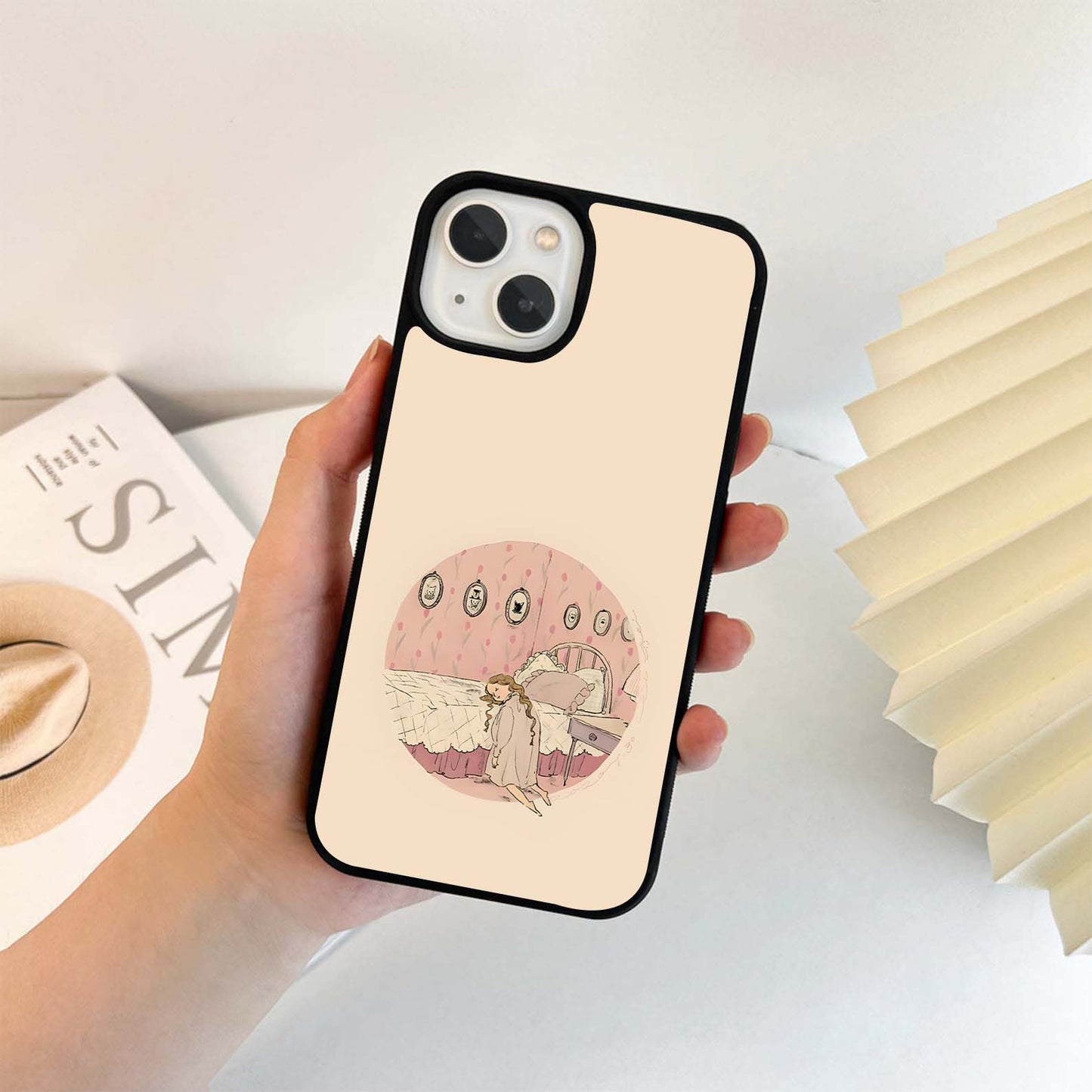 Colorful Art with Woman Glass Case