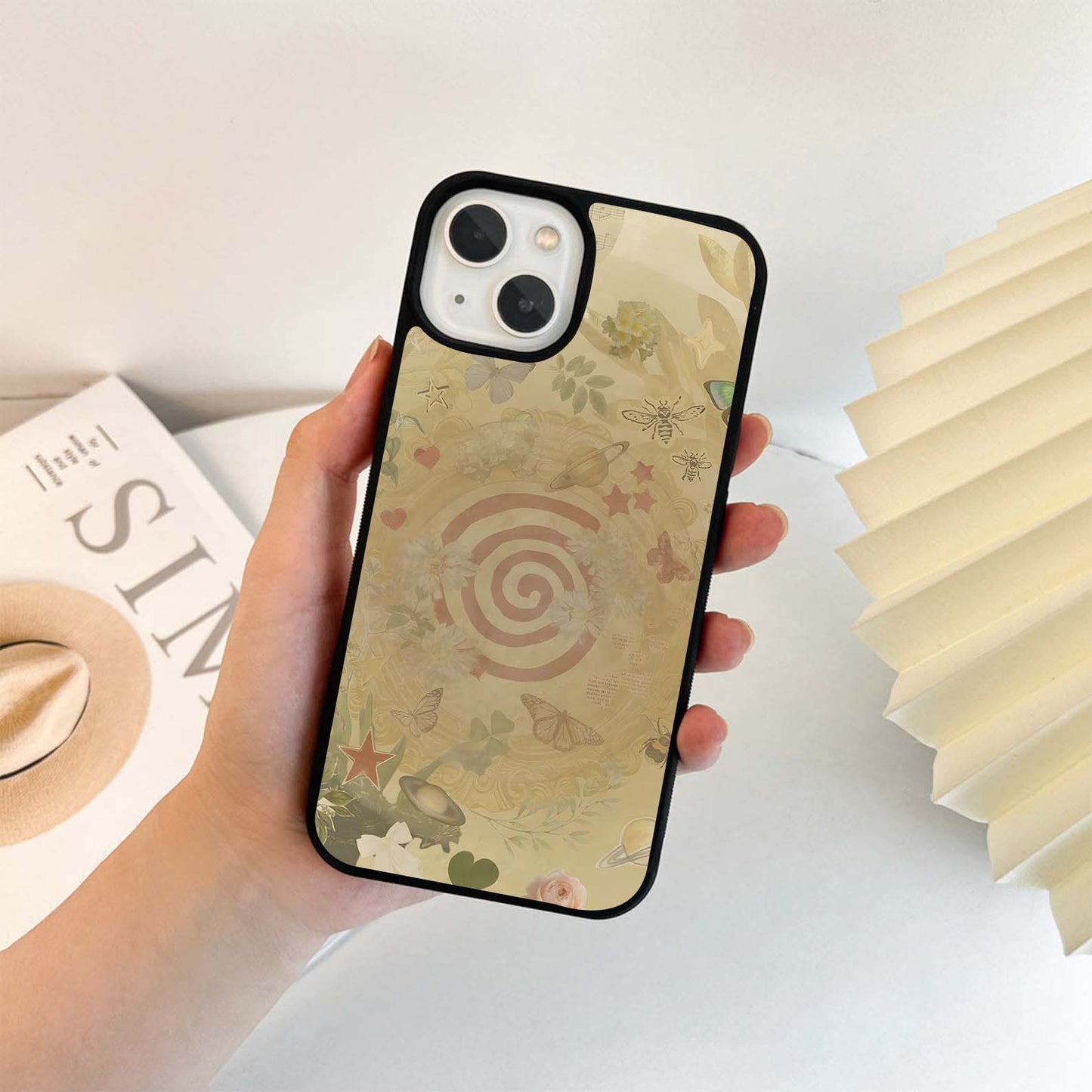 Aesthetic Inject Biege Glass Case