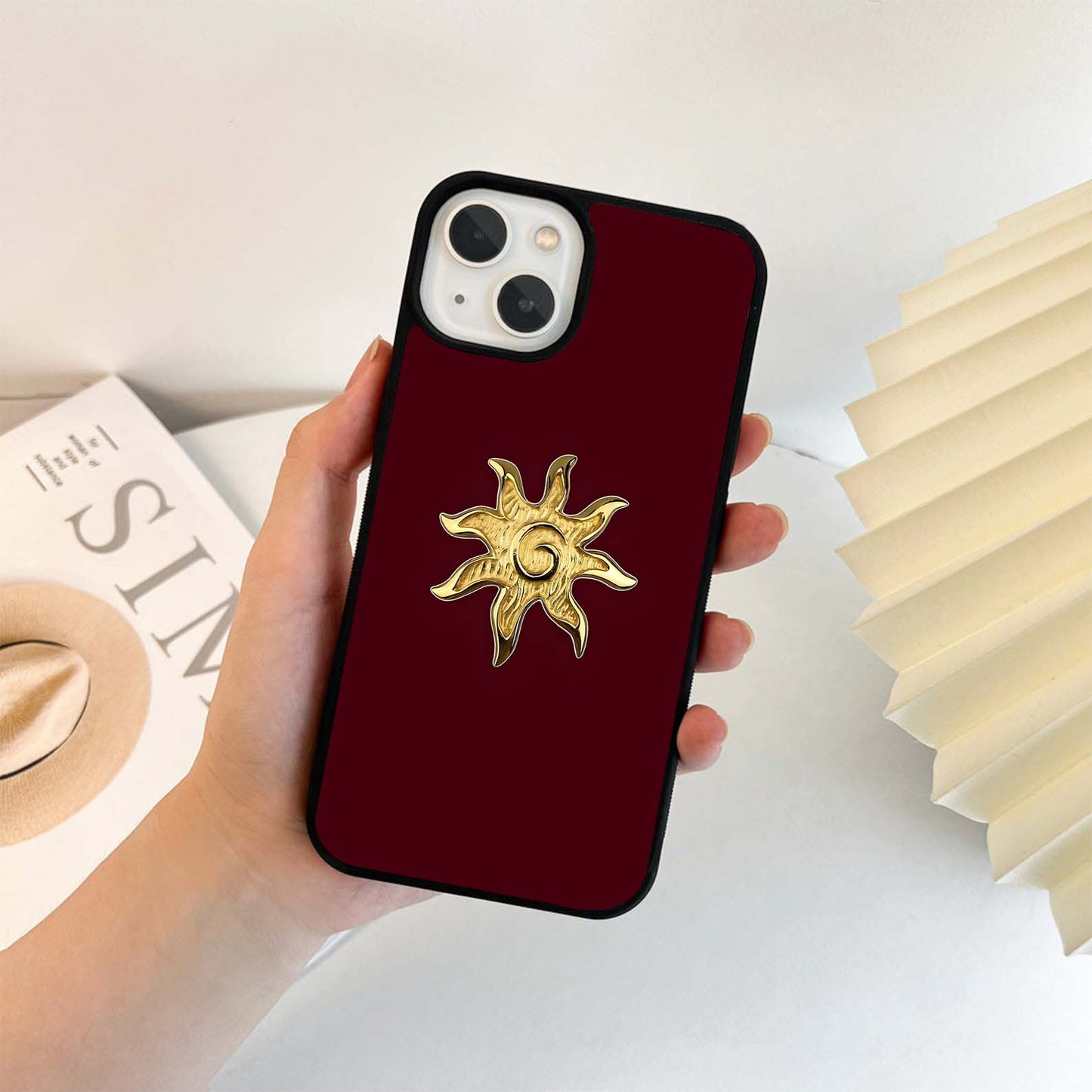 Golden Spiral Glow Glass Case