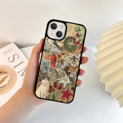 Aesthetic Postage Stamps Glass Case