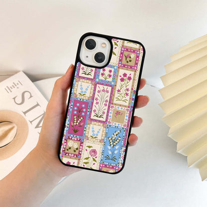 Patchwork Floral Glass Case