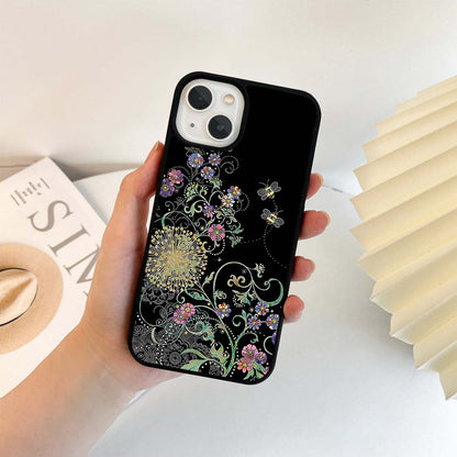 Midnight Garden with Bees Glass Case