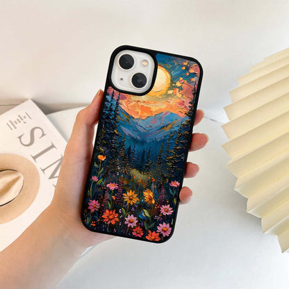 Sunset Floral Valley Glass Case