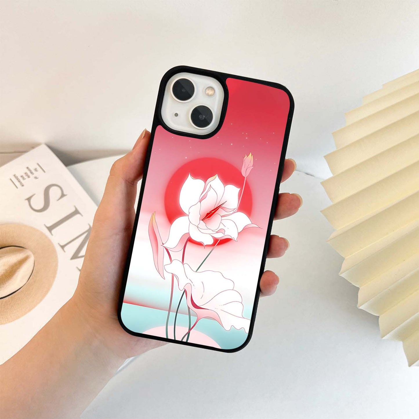 Lunar Petal Rise Glass Case