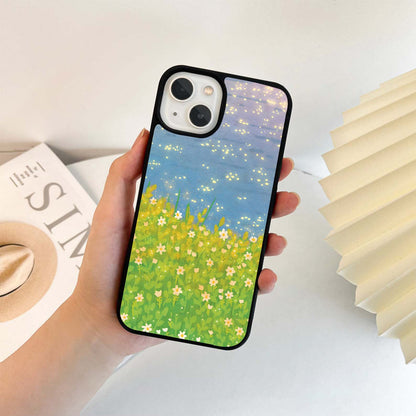 Light Sparkle Flowers Glass Case