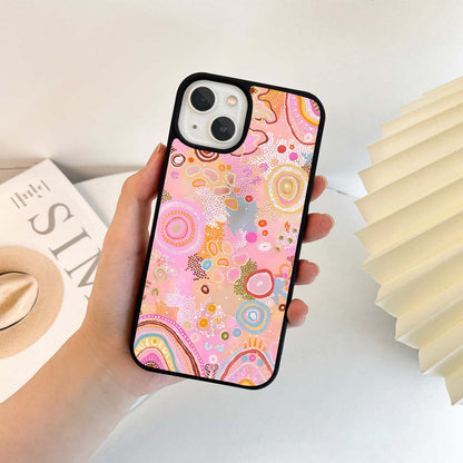 Abstract Painted Swirls Glass Case