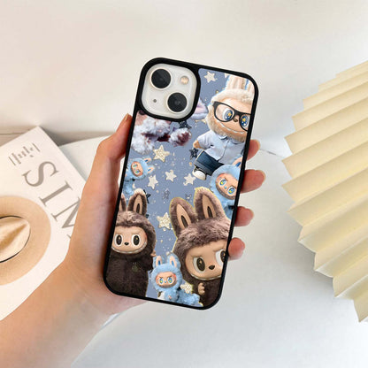 Multiple Labubu Pattern Glass Case