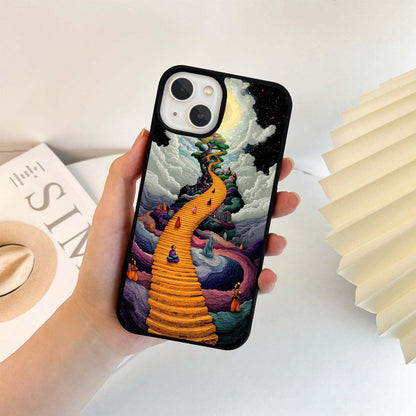 Stairway Beyond Clouds Glass Case