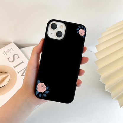 Elegant Rose Frame Leaf Glass Case