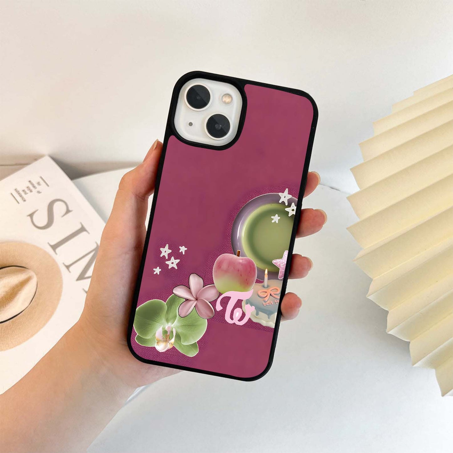 Pink Foody Glass Case