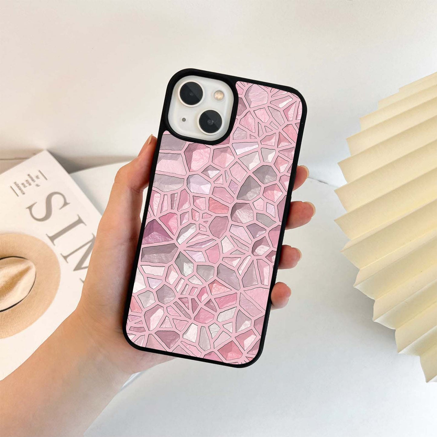 Blush Stone Glow Glass Case