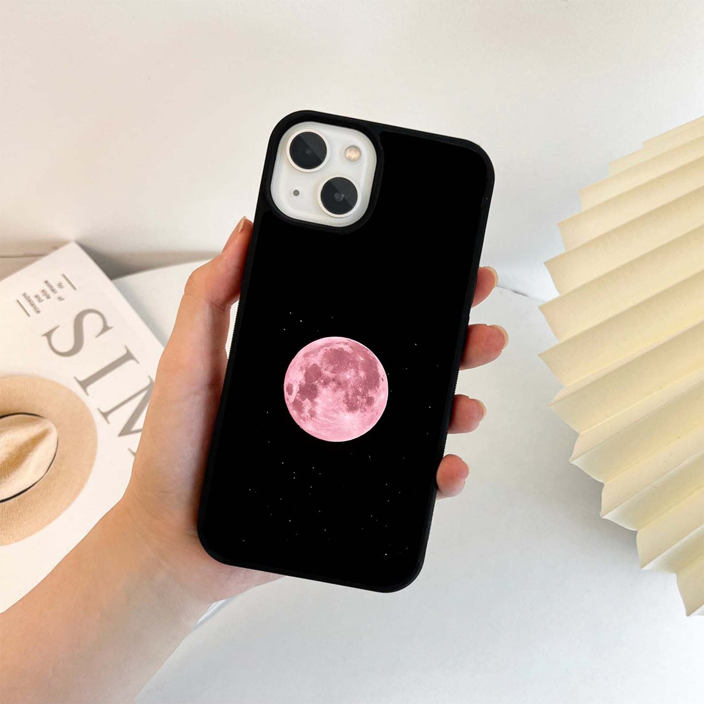 Pink Moon Bloom Glass Case