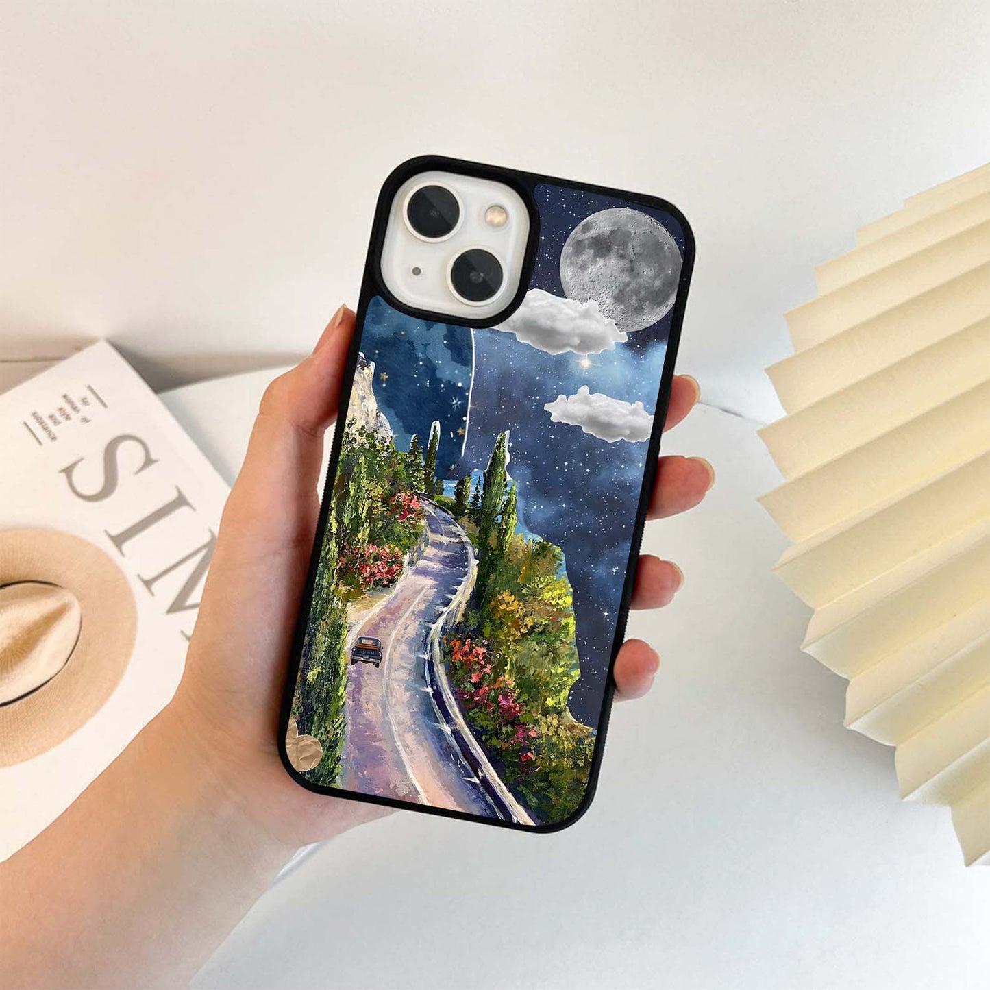 Moonlight Hill Road Glass Case