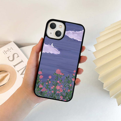 Crescent Clouds Scenery Glass Case