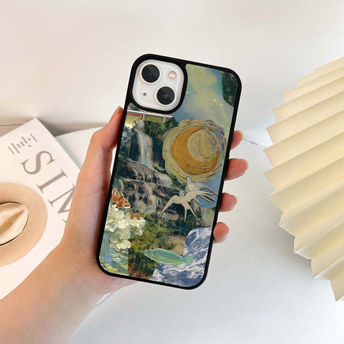 Blossom Drift Moon Glass Case