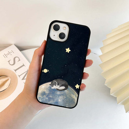 Curl Paws Cat Glass Case