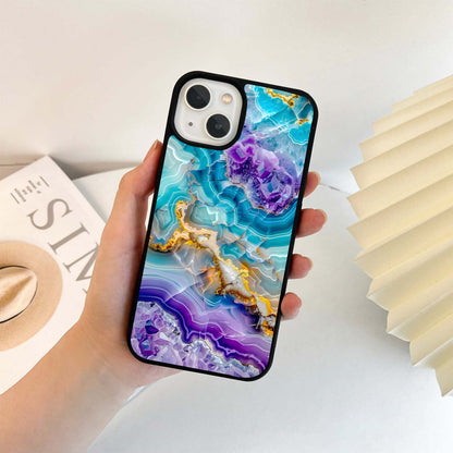 Oceanic Amethyst Marble Glass Case