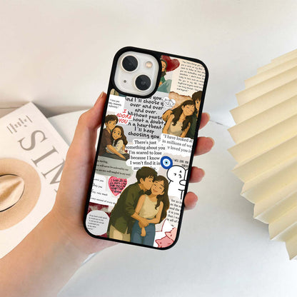Love Quotes Collage Glass Case