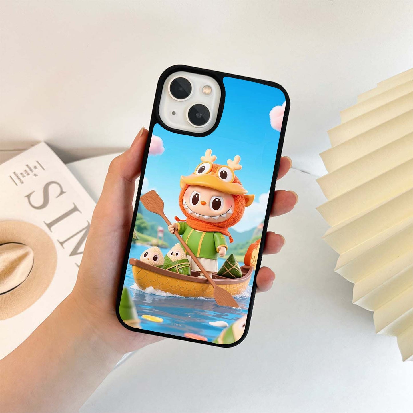 Labubu With Boat Glass Case