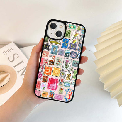 Multiple Stamp Collage Glass Case