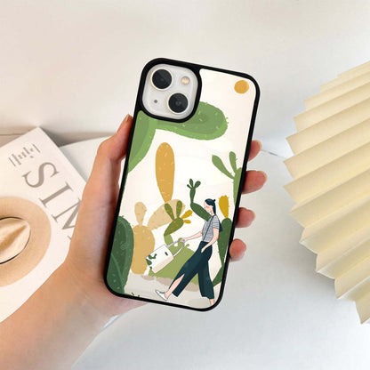 Cactus Girl Walk Glass Case